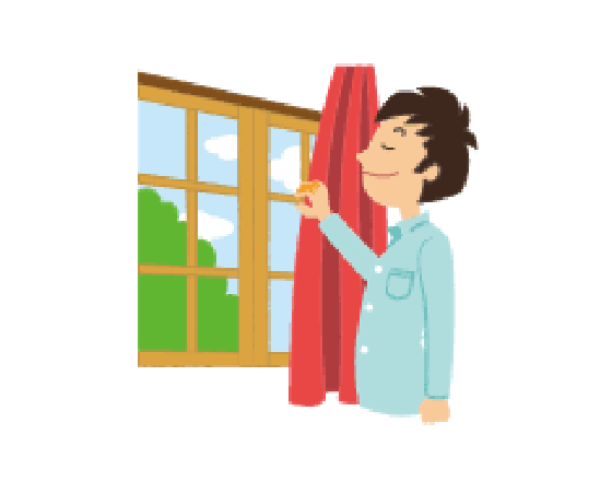 朝起きたら太陽の光を浴びる